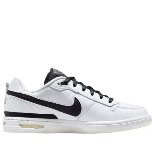 Nike SB Zoom Air Paul Rodriguez 1 OG White Black (2025) nízke skejtové tenisky biele-čierne — produktová fotografia na bielom pozadí, bočný pohľad