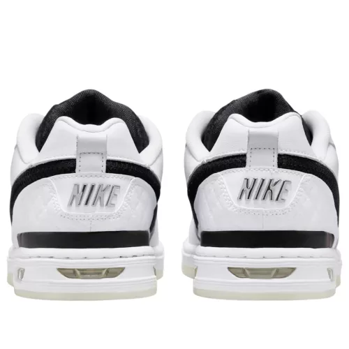 Nike SB Zoom Air Paul Rodriguez 1 OG White Black (2025) nízke skejtové tenisky biele-čierne — produktová fotografia na bielom pozadí, bočný pohľad