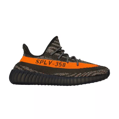 adidas Yeezy Boost 350 V2 Carbon Beluga nízke streetové tenisky — produktová fotografia na bielom pozadí, bočný pohľad