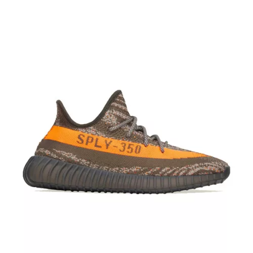 adidas Yeezy Boost 350 V2 Carbon Beluga nízke streetové tenisky — produktová fotografia na bielom pozadí, bočný pohľad