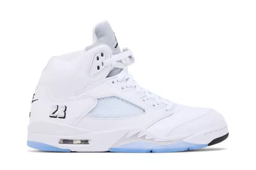 Jordan 5 Retro White Metallic (2026) (GS) detské vysoké basketbalové topánky biele