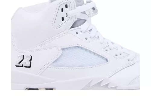 Jordan 5 Retro White Metallic (2026) (GS) detské vysoké basketbalové topánky biele