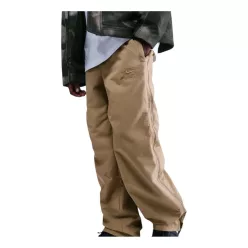 Stussy x Nike Utility Pant Pine Nut nohavice khaki — produktová fotografia na bielom pozadí, bočný pohľad
