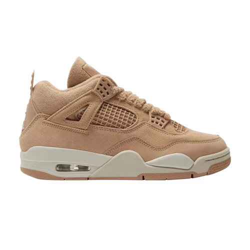 Jordan 4 Retro Cozy Girl dámske nízke streetové tenisky — produktová fotografia na bielom pozadí, bočný pohľad