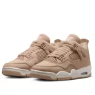 Jordan 4 Retro Cozy Girl dámske nízke streetové tenisky — produktová fotografia na bielom pozadí, bočný pohľad