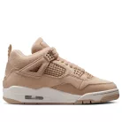 Jordan 4 Retro Cozy Girl dámske nízke streetové tenisky — produktová fotografia na bielom pozadí, bočný pohľad