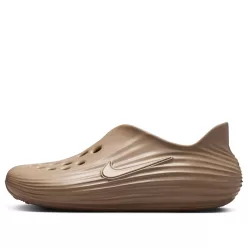 Nike ReactX Rejuven8 Khaki nízke streetové tenisky khaki — produktová fotografia na bielom pozadí, bočný pohľad