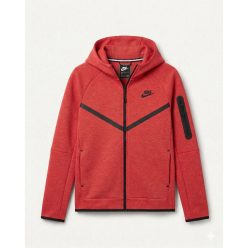   Nike Sportswear Tech Fleece Full-Zip Hoodie, Idősebb gyerekeknek- piros