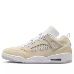 Jordan Spizike Low Sanddrift White nízke streetové tenisky sivé-biele — produktová fotografia na bielom pozadí, bočný pohľad