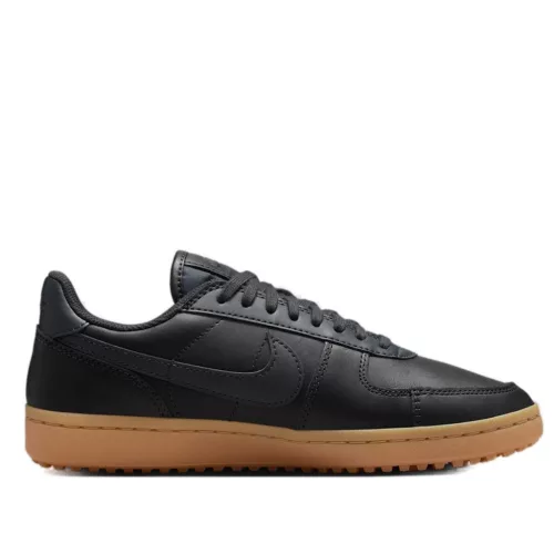 Nike Field General 82 Off Noir Gum dámske nízke streetové tenisky čierne — produktová fotografia na bielom pozadí, bočný pohľad