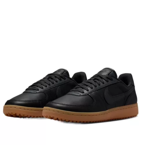 Nike Field General 82 Off Noir Gum dámske nízke streetové tenisky čierne — produktová fotografia na bielom pozadí, bočný pohľad
