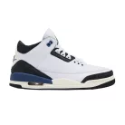 Jordan 3 Retro OG SP A Ma Maniére Diffused Blue nízke streetové tenisky modré — produktová fotografia na bielom pozadí, bočný pohľad