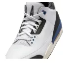 Jordan 3 Retro OG SP A Ma Maniére Diffused Blue nízke streetové tenisky modré — produktová fotografia na bielom pozadí, bočný pohľad
