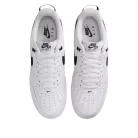 Nike Air Force 1 Low '07 LV8 White Black Bright Crimson nízke streetové tenisky biele-čierne — produktová fotografia na bielom pozadí, bočný pohľad