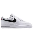 Nike Air Force 1 Low '07 LV8 White Black Bright Crimson nízke streetové tenisky biele-čierne — produktová fotografia na bielom pozadí, bočný pohľad