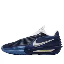 Nike Air Zoom GT Cut 3 Turbo Dallas Mavericks nízke basketbalové tenisky tmavomodré — produktová fotografia na bielom pozadí, bočný pohľad