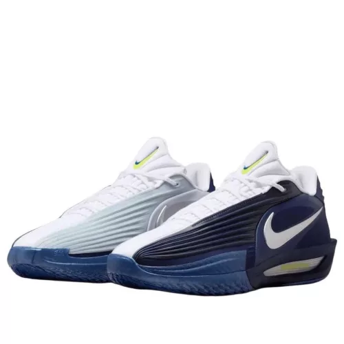 Nike Air Zoom GT Cut 3 Turbo Dallas Mavericks nízke basketbalové tenisky tmavomodré — produktová fotografia na bielom pozadí, bočný pohľad
