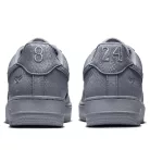 Nike Air Force 1 Low Kobe Bryant Forever Cool Grey nízke streetové tenisky sivé — produktová fotografia na bielom pozadí, bočný pohľad