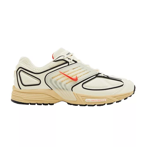Nike Air Pegasus Wave Coconut Milk nízke bežecké tenisky lomené biele-červené — produktová fotografia na bielom pozadí, bočný pohľad