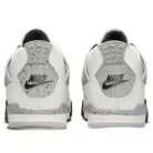 Jordan 4 Retro White Cement (2025) detské nízke streetové tenisky biele — produktová fotografia na bielom pozadí, bočný pohľad