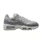Nike Air Max 95 SE Big Bubble Grey Fog Silver dámske nízke streetové tenisky sivé-strieborné — produktová fotografia na bielom pozadí, bočný pohľad
