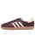 adidas Samba OG Maroon Gold Metallic dámske nízke streetové tenisky bordové-zlaté — produktová fotografia na bielom pozadí, bočný pohľad
