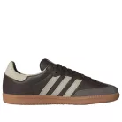 adidas Samba OG Brown Putty Grey nízke streetové tenisky hnedé-sivé — produktová fotografia na bielom pozadí, bočný pohľad