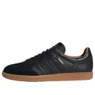 adidas Samba OG Made In Italy Black Gum nízke streetové tenisky čierne — produktová fotografia na bielom pozadí, bočný pohľad