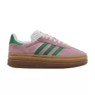 adidas Gazelle Bold True Pink dámske nízke streetové tenisky ružové — produktová fotografia na bielom pozadí, bočný pohľad