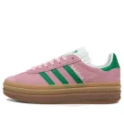 adidas Gazelle Bold True Pink dámske nízke streetové tenisky ružové — produktová fotografia na bielom pozadí, bočný pohľad