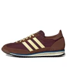 adidas SL 72 OG Maroon Preloved Brown dámske nízke streetové tenisky hnedé-žlté — produktová fotografia na bielom pozadí, bočný pohľad