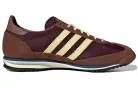 adidas SL 72 OG Maroon Preloved Brown dámske nízke streetové tenisky hnedé-žlté — produktová fotografia na bielom pozadí, bočný pohľad