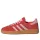adidas Handball Spezial Bright Red Clear Pink dámske nízke streetové tenisky červené-ružové — produktová fotografia na bielom pozadí, bočný pohľad