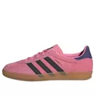 adidas Gazelle Indoor Bliss Pink Purple dámske nízke streetové tenisky ružové-čierne — produktová fotografia na bielom pozadí, bočný pohľad