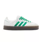 adidas Sambae Cloud White Green dámske nízke streetové tenisky biele-zelené — produktová fotografia na bielom pozadí, bočný pohľad