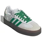 adidas Sambae Cloud White Green dámske nízke streetové tenisky biele-zelené — produktová fotografia na bielom pozadí, bočný pohľad