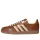 adidas Samba OG Made in Italy Vachetta Tan nízke streetové tenisky béžové — produktová fotografia na bielom pozadí, bočný pohľad