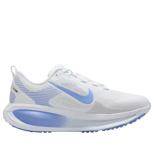 Nike Vomero 18 'White Royal Pulse' dámske nízke bežecké tenisky biele-sivé — produktová fotografia na bielom pozadí, bočný pohľad