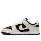Nike Dunk Low Embossed Black Sail dámske nízke streetové tenisky čierne-lomené biele — produktová fotografia na bielom pozadí, bočný pohľad