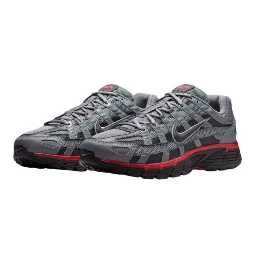 Nike P-6000 'Cool Grey University Red' Alacsony Szárú Retro Futócipő Szürke-Piros – Chunky Talp Late 90s