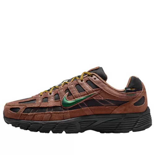 Nike P-6000 Premium Cordura Fauna Brown nízke streetové tenisky hnedé — produktová fotografia na bielom pozadí, bočný pohľad