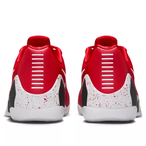 Nike Kobe 9 EM Low Protro TB University Red nízke basketbalové tenisky červené — produktová fotografia na bielom pozadí, bočný pohľad