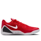 Nike Kobe 9 EM Low Protro TB University Red nízke basketbalové tenisky červené — produktová fotografia na bielom pozadí, bočný pohľad