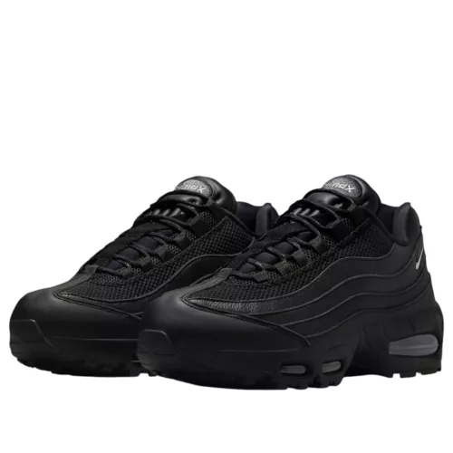 Nike Air Max 95 Big Bubble Black Jewel Swoosh dámske nízke streetové tenisky čierne — produktová fotografia na bielom pozadí, bočný pohľad