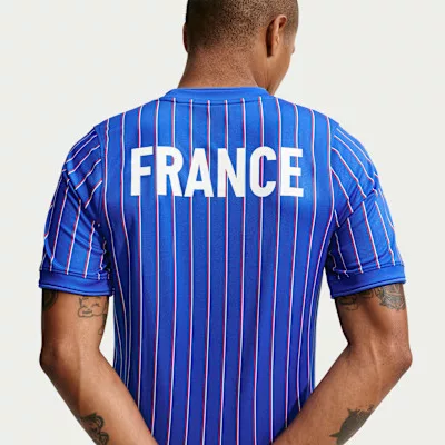 Nike x Jacquemus x France Pre Match Jersey Blue Stripe unisex tričko modré