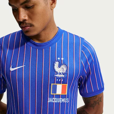 Nike x Jacquemus x France Pre Match Jersey Blue Stripe unisex tričko modré