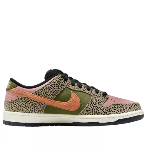 Nike SB Dunk Low Arts-Rec nízke skejtové tenisky — produktová fotografia na bielom pozadí, bočný pohľad