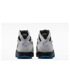 Nike Air Trainer Huarache Wolf Grey Star Blue nízke streetové tenisky sivé-modré — produktová fotografia na bielom pozadí, bočný pohľad
