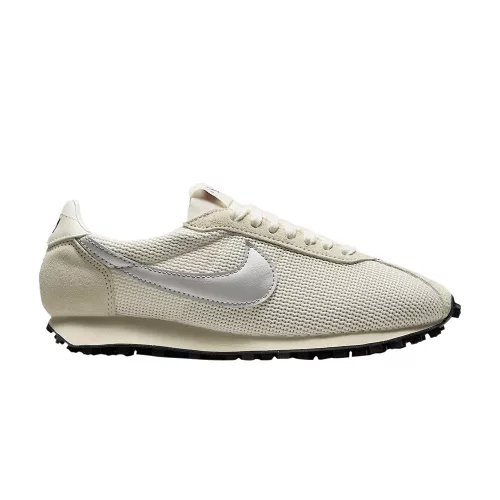 Nike LD 1000 'Coconut Milk Metallic Silver' dámske nízke streetové tenisky lomené biele-strieborné — produktová fotografia na bielom pozadí, bočný pohľad