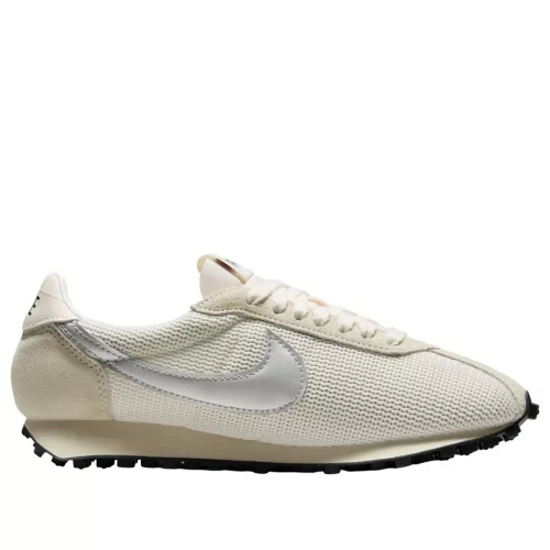 Nike LD 1000 'Coconut Milk Metallic Silver' dámske nízke streetové tenisky lomené biele-strieborné — produktová fotografia na bielom pozadí, bočný pohľad